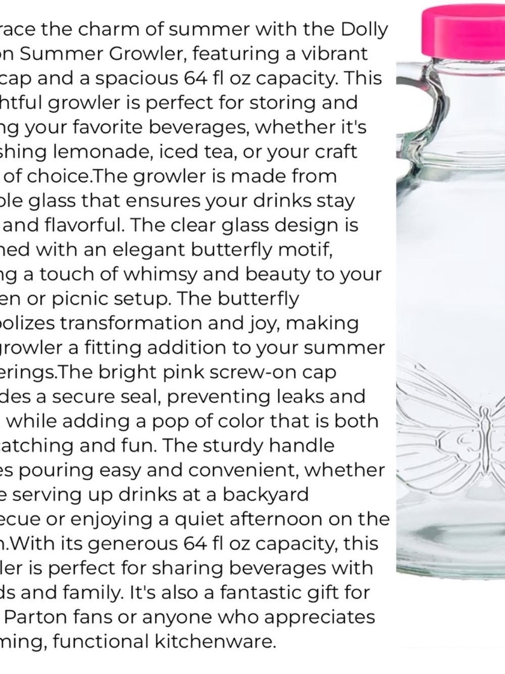 Dolly Parton limited edition moonshine growler - Picture 14 of 16